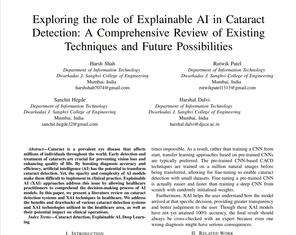 Exploring the Potentials of Explainable AI for Early Cataract Detection to Foster Accessible Healthcare